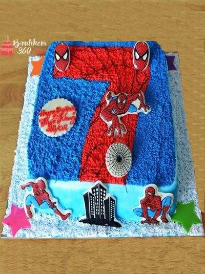 Bánh kem cho bé trai - Người nhện Spiderman siêu ngầu