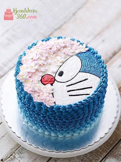 Bánh kem sinh nhật Doremon - Mèo máy tinh nghịch
