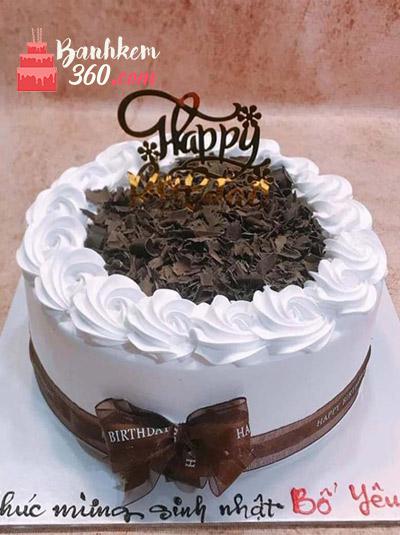 Bánh sinh nhật trang trí hoa socola - Thu Hường bakery