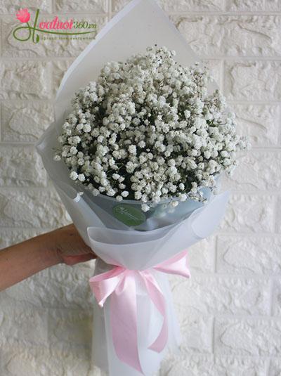 Bó hoa baby trắng xinh xắn