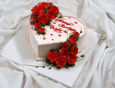 Mẫu bánh sinh nhật hình trái tim I Love You ngọt ngào nhất