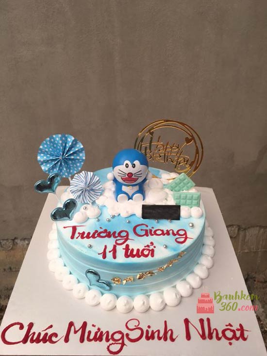 Bánh kem sinh nhật Doremon - Giấc mơ xanh