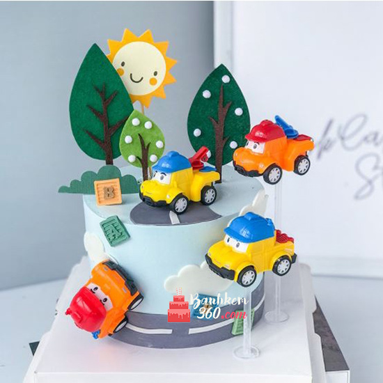 Bánh sinh nhật ô tô - Đường đua thú vị