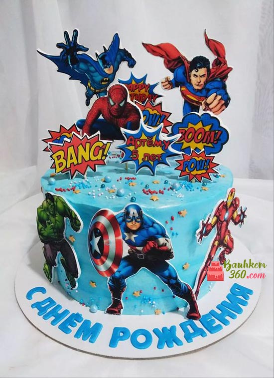 Bánh sinh nhật siêu nhân - Anh hùng tập hợp