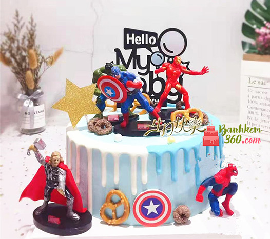 Bánh sinh nhật siêu nhân - Chiến đội ra trận