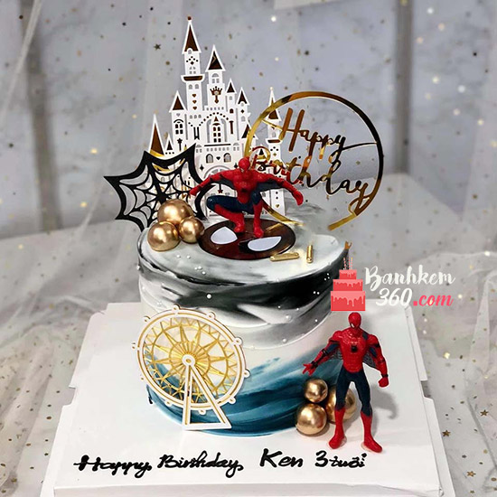 Bánh sinh nhật siêu nhân - Người nhện đa tài