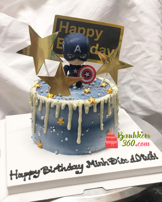 Bánh sinh nhật siêu nhân - Captain thông minh