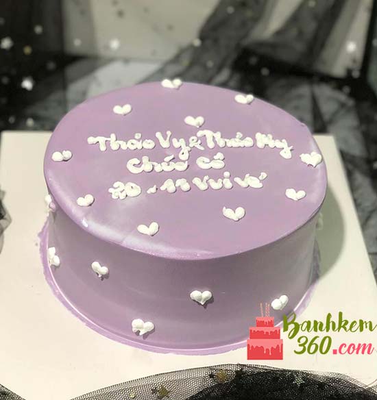 Bánh kem 360 - Tình yêu màu tím