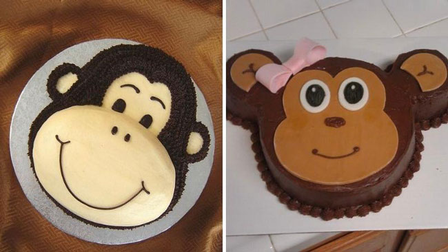 Bánh sinh nhật hình con khỉ