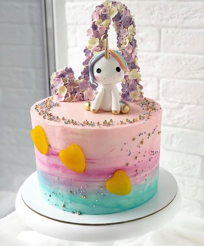 Bánh kem sinh nhật tạo hình kỳ lân unicorn