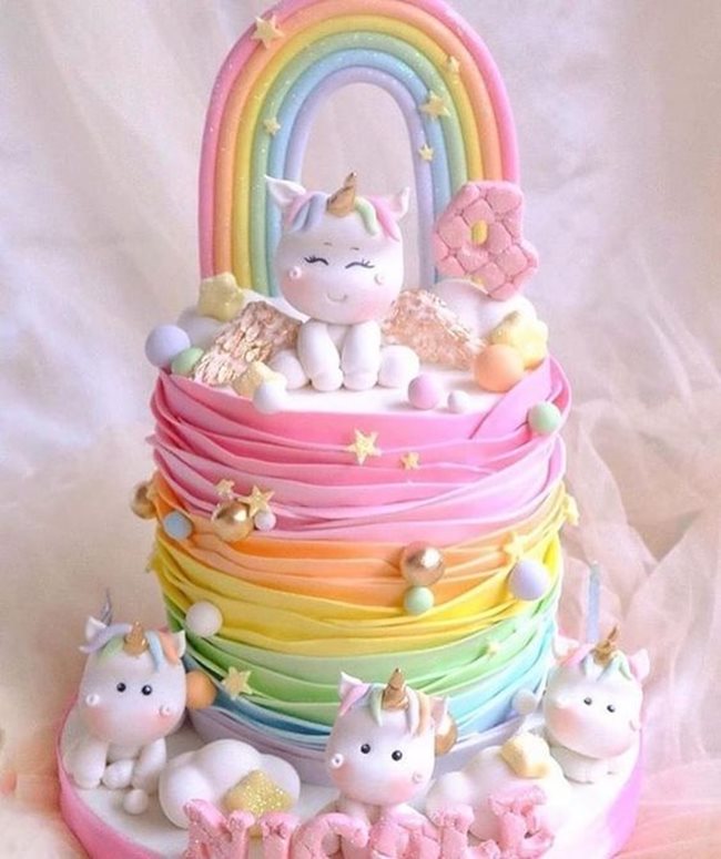 Bánh sinh nhật Unicorn kỳ lân dễ thương