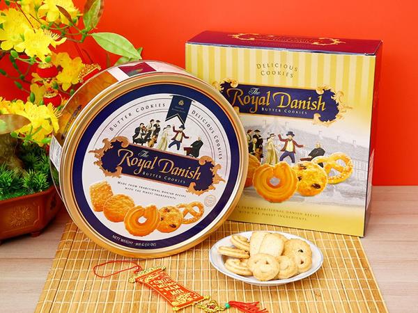 bánh quy bơ O&T Royal Danish là loại bánh độc đáo cho Tết này