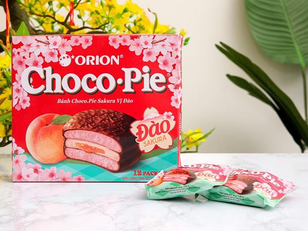 bánh Choco Pie dành cho dịp Tết được thiết kế với nhiều màu sắc