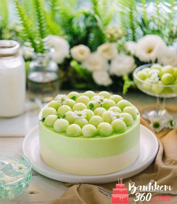 bánh mousse sinh nhật dưa lưới