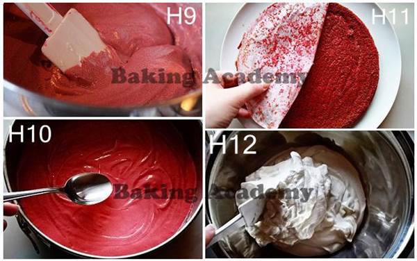 Cách làm phần cốt bánh Red Velvet