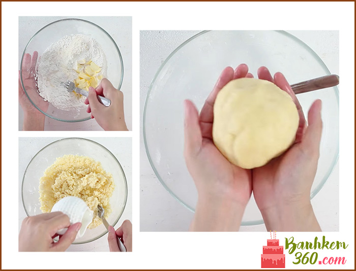 Hướng dẫn làm vỏ bánh táo với bột mì, muối và bơ 