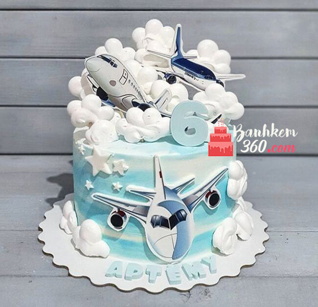 B3D45 - Bánh sinh nhật Tạo hình máy bay sz22*28 - Tokyo Gateaux - Đặt bánh  lấy ngay tại Hà Nội