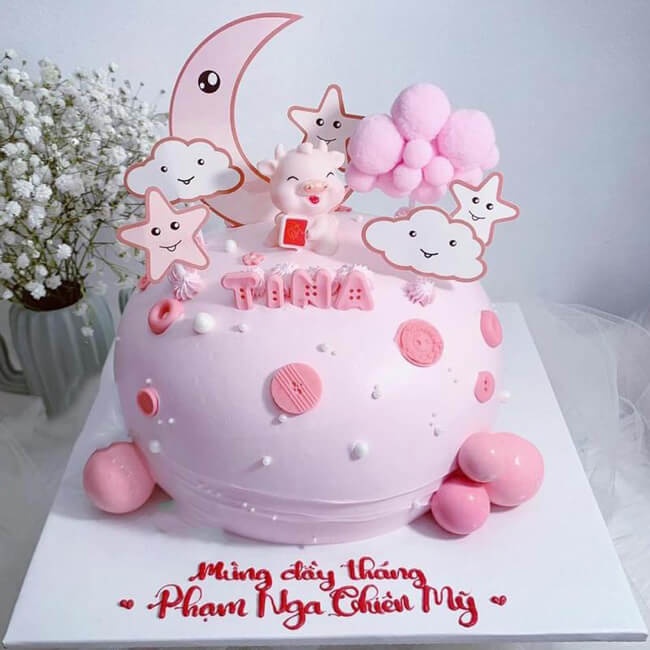 Thiết kế bánh sinh nhật cute 2D, 3D cho bé gái
