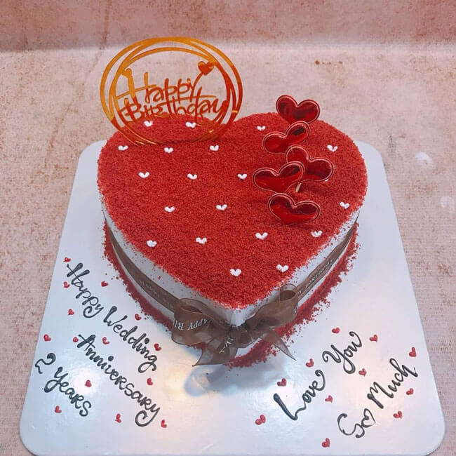 Mẫu bánh sinh nhật hình trái tim I Love You ngọt ngào nhất