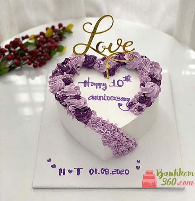 Bánh sinh nhật trái ngược tim color hồng rất đẹp tặng sinh nhật tình nhân 7603  Bánh  sinh nhật kỷ niệm