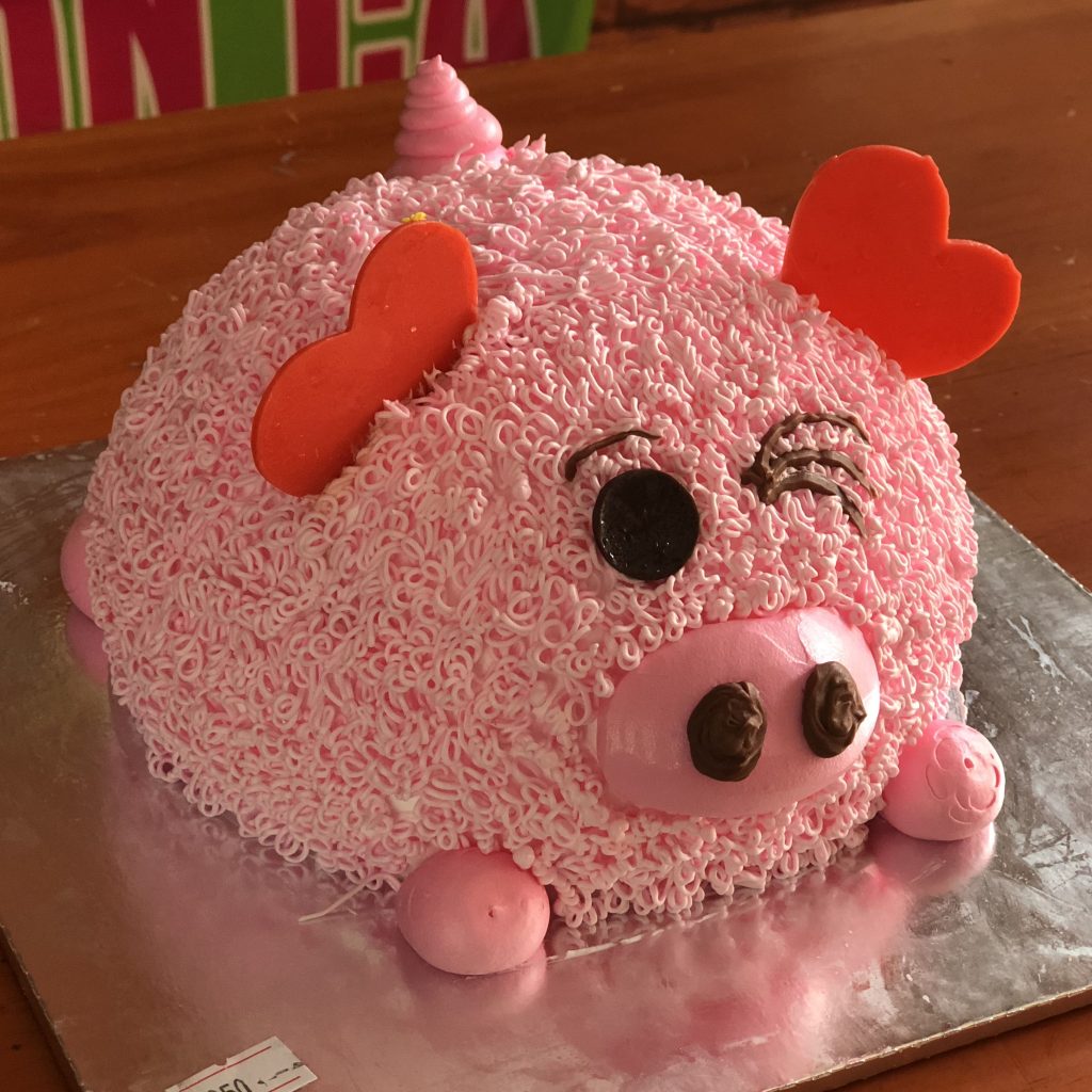 Bánh kem sinh nhật tạo hình con heo tuổi hợi 3d trắng hồng đẹp độc lạ tặng  bạn | Bánh Kem Ngộ Nghĩnh