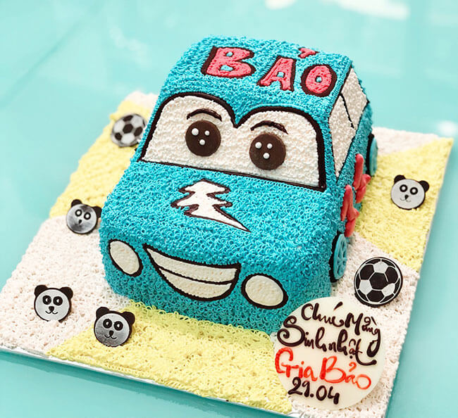 Bánh sinh nhật vẽ hình ô tô đẹp - Thu Hường bakery