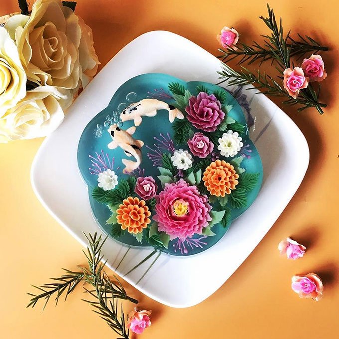 Bánh sinh nhật rau câu 3D đẹp đến mức không dám ăn